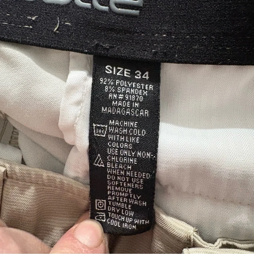Lot Of 2 Bolle Casual Chino Shorts Mens 34‎ Black Brown Khaki Performance Pocket